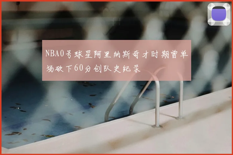 NBA0号球星阿里纳斯奇才时期曾单场砍下60分创队史纪录